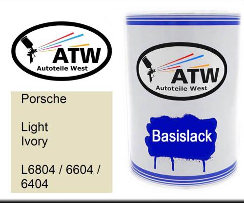 Porsche, Light Ivory, L6804 / 6604 / 6404: 500ml Lackdose, von ATW Autoteile West.